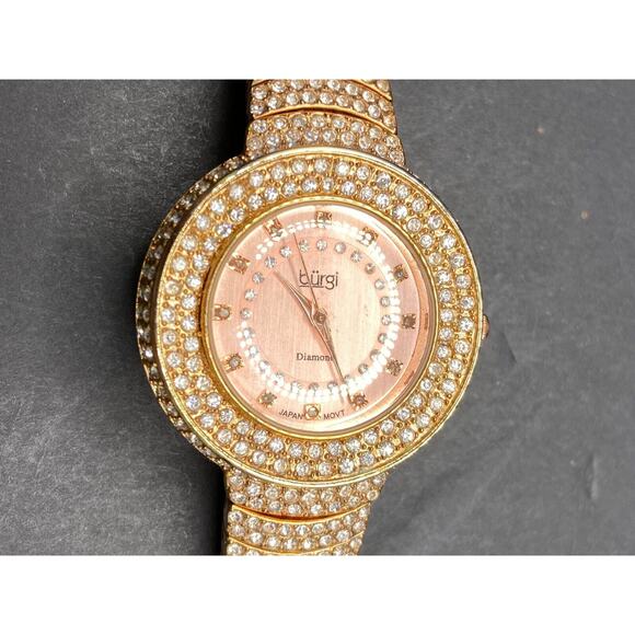 BURGI Diamond Markers Crystal Bezel Women’s Wristwatch BUR048RG Rose Gold Tone - Picture 1 of 11